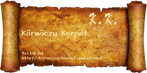 Körmöczy Kornél névjegykártya